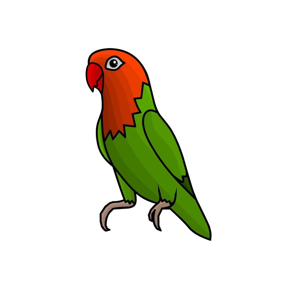 Lovebird Grafik Vektor Illustration. elegant Vogel Design Stil. sehr geeignet zum Vogel Logo Design.