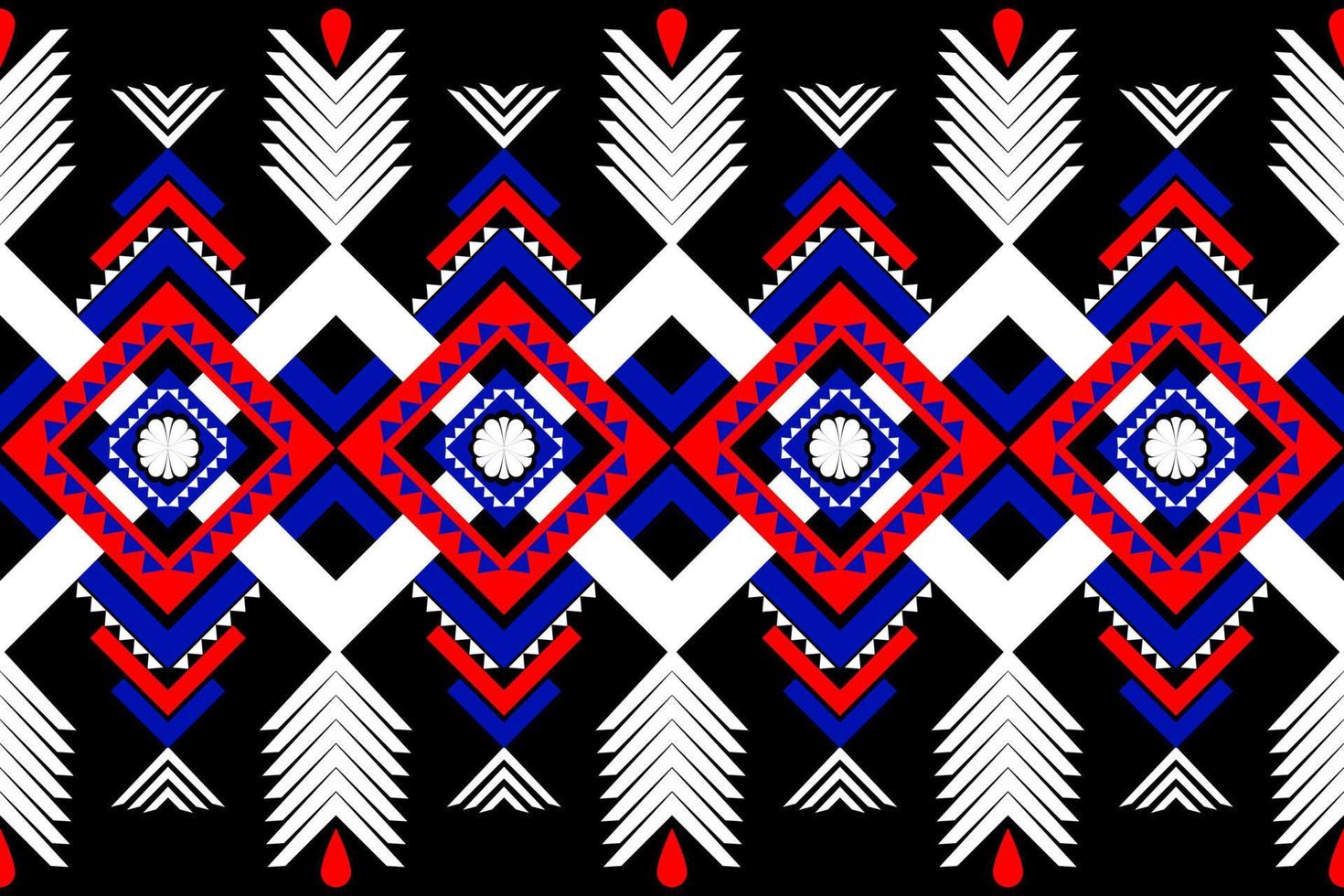 Design von ein geometrisch ethnisch nahtlos Muster zum Hintergrund, Hintergrund, Stoff, Vorhang, Teppich, Kleidung, Batik, und Verpackung Papier. vektor