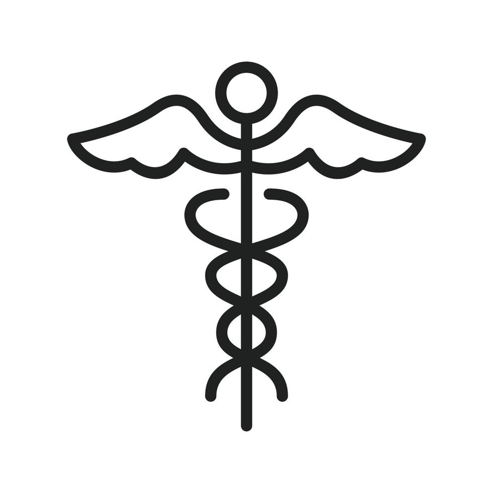 medicinsk symbol linje ikon vektor