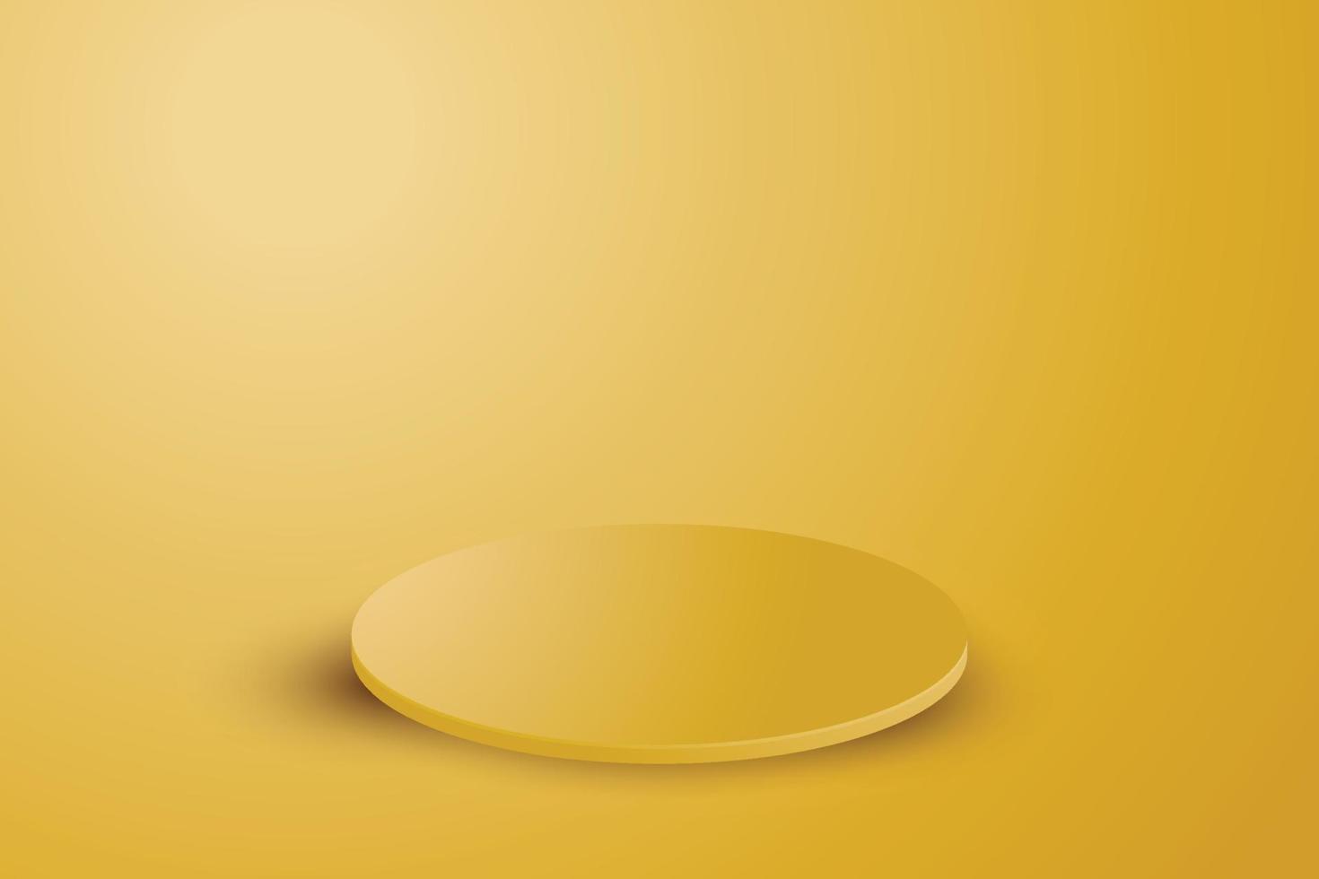 3d Rendern Gelb Podium Bühne Design Hintergrund geeignet zum Werbung vektor