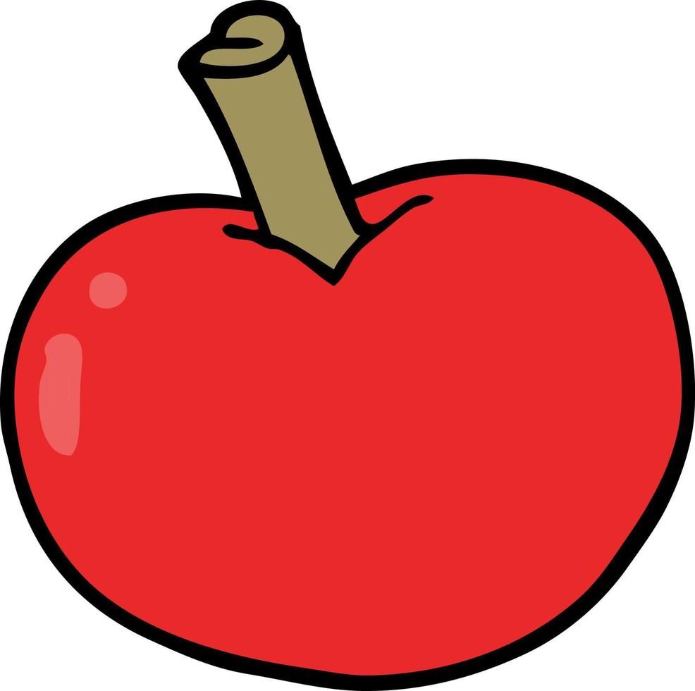 klotter tecknad serie äpple vektor