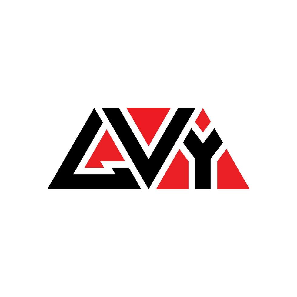 Lvy-Dreieck-Buchstaben-Logo-Design mit Dreiecksform. Lvy-Dreieck-Logo-Design-Monogramm. Lvy-Dreieck-Vektor-Logo-Vorlage mit roter Farbe. lvy dreieckiges Logo einfaches, elegantes und luxuriöses Logo. lvy vektor