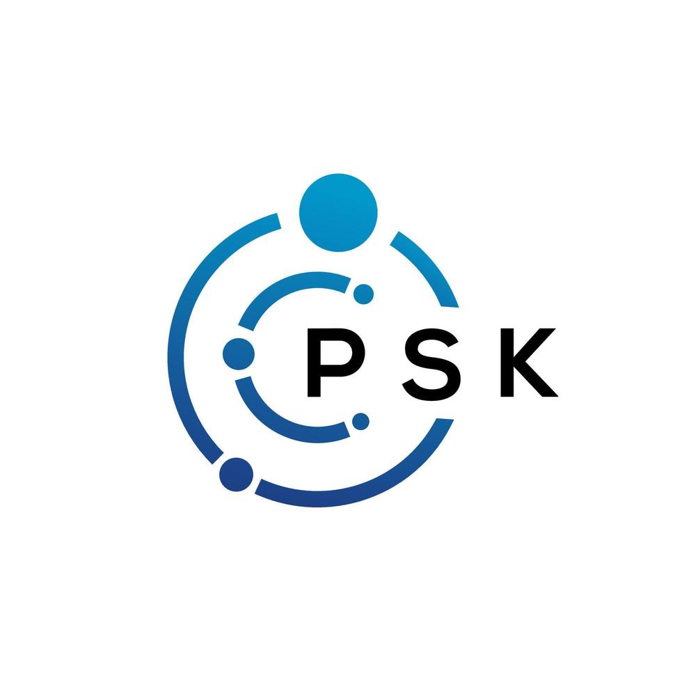 psk Brief Technologie Logo Design auf Weiß Hintergrund. psk kreativ Initialen Brief es Logo Konzept. psk Brief Design. vektor