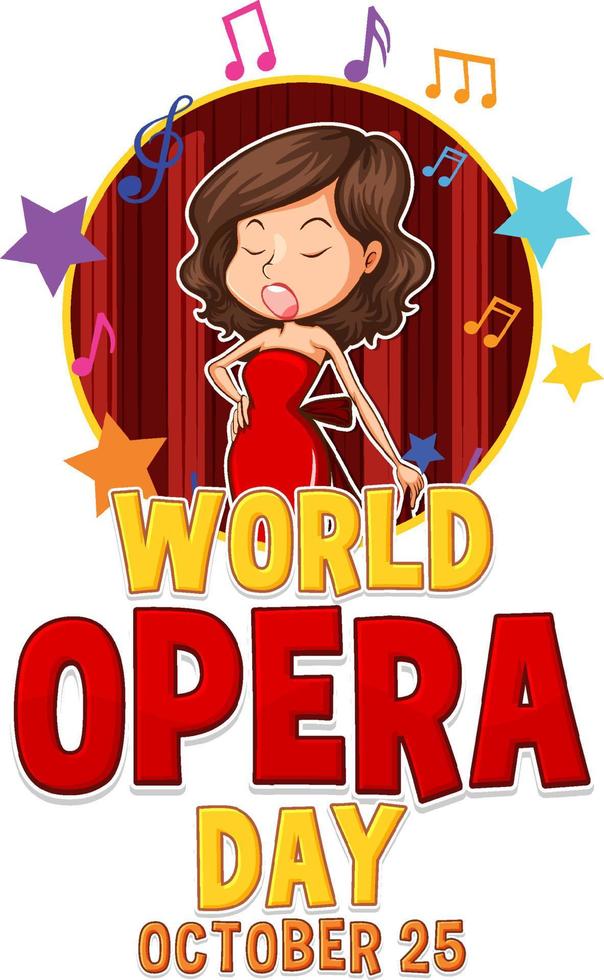 World Opera Day banner koncept vektor