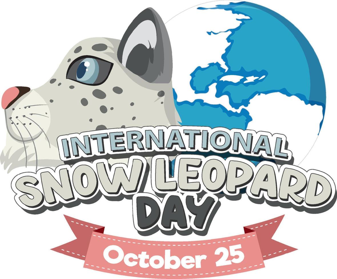 internationella snöleoparddagen vektor