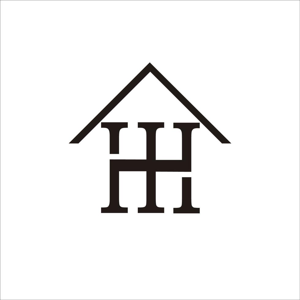 skriva ut hh logotyp design för din varumärke och identitet vektor