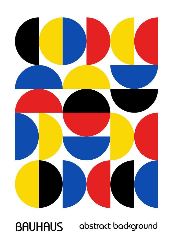 minimal vintage 20-tal geometriska design affischer, väggkonst, mall, layout med primitiva former element. bauhaus retro mönster bakgrund, vektor abstrakt cirkel, triangel och kvadratisk linjekonst.