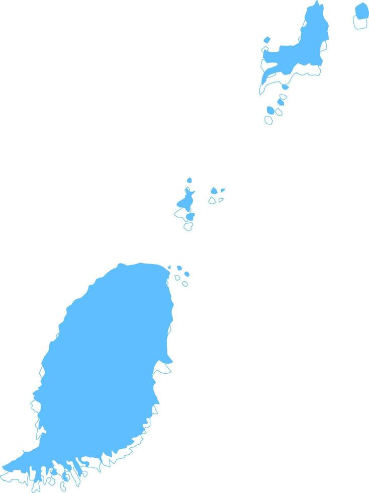 Grenada Vektor map.hand gezeichnet Minimalismus Stil.