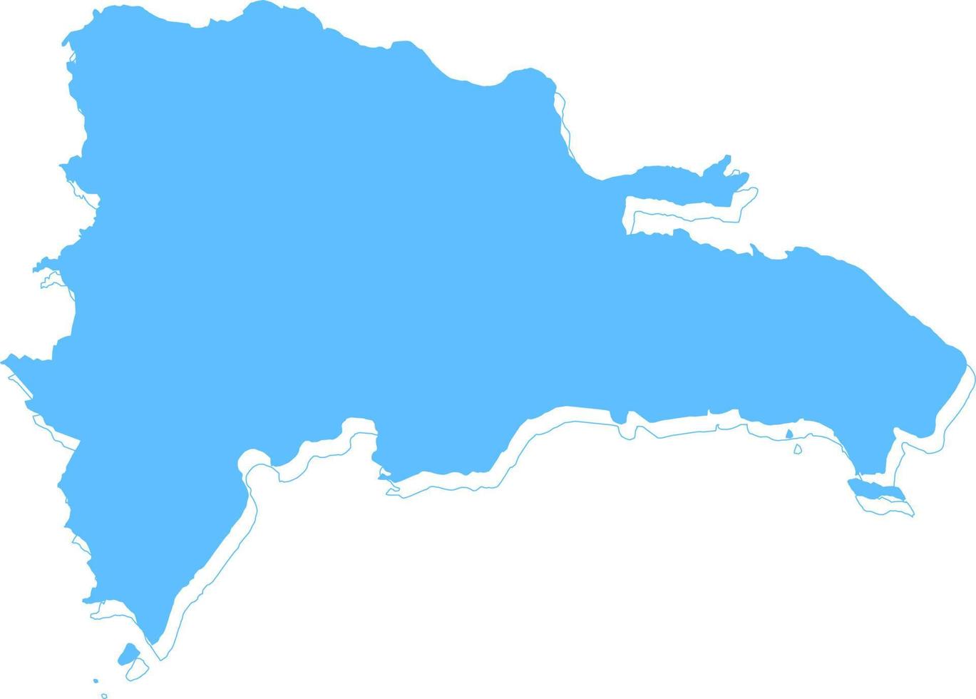 Dominikanska republik vektor map.hand dragen minimalism stil.