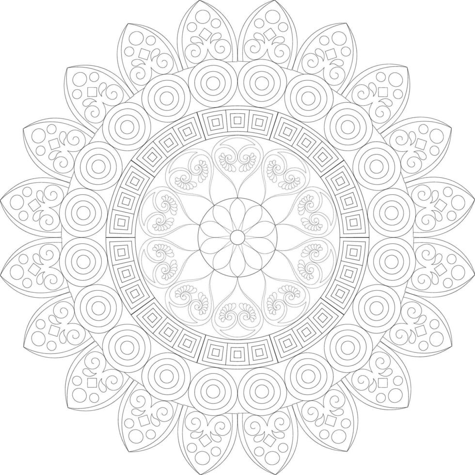 mandala målarbok vektor