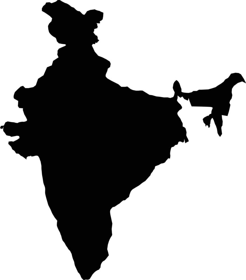 Asien Indien Vektor map.hand gezeichnet Minimalismus Stil.