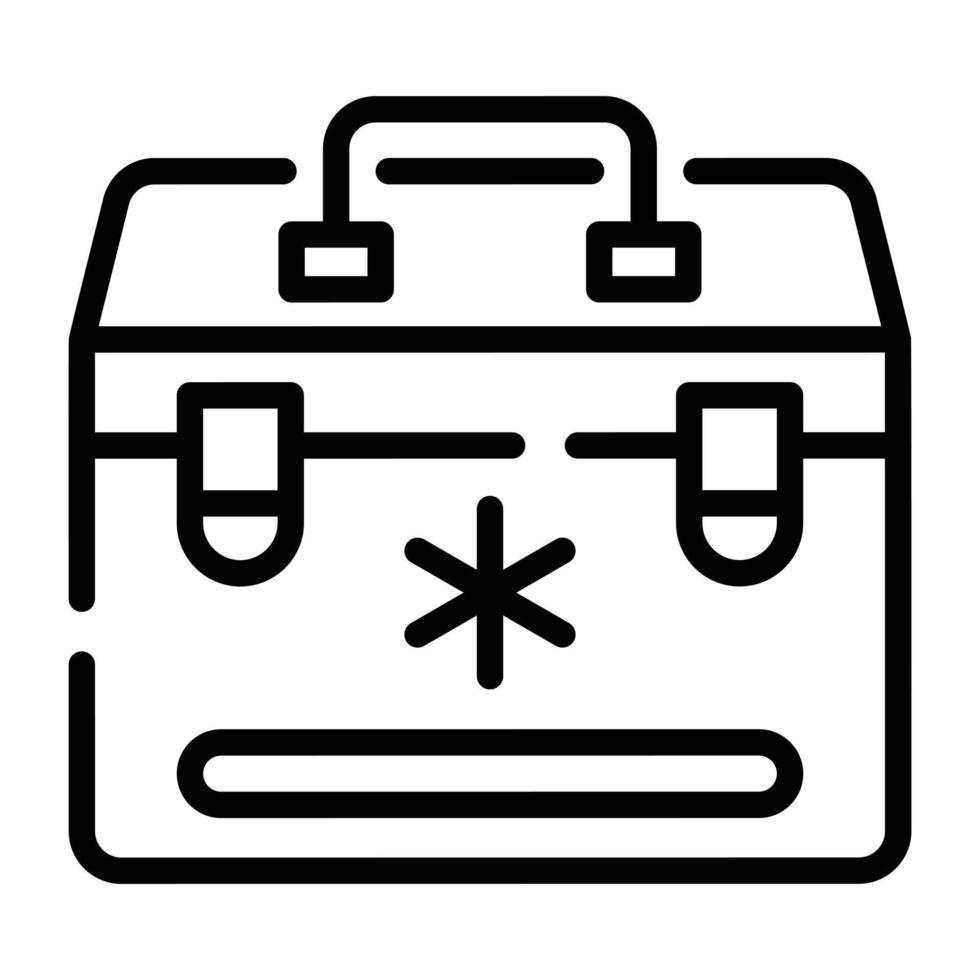 medicinsk tecken på portfölj som visar begrepp av medicinsk utrustning ikon vektor