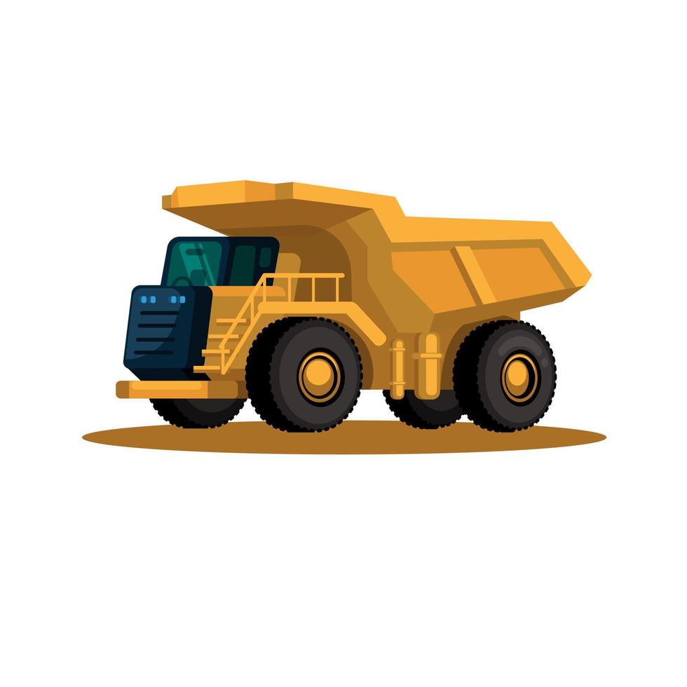 Bergbau Dump LKW industriell Fahrzeug Illustration Vektor
