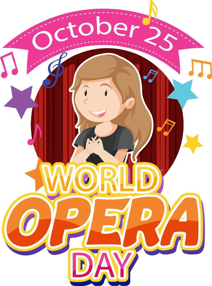 World Opera Day affischdesign vektor