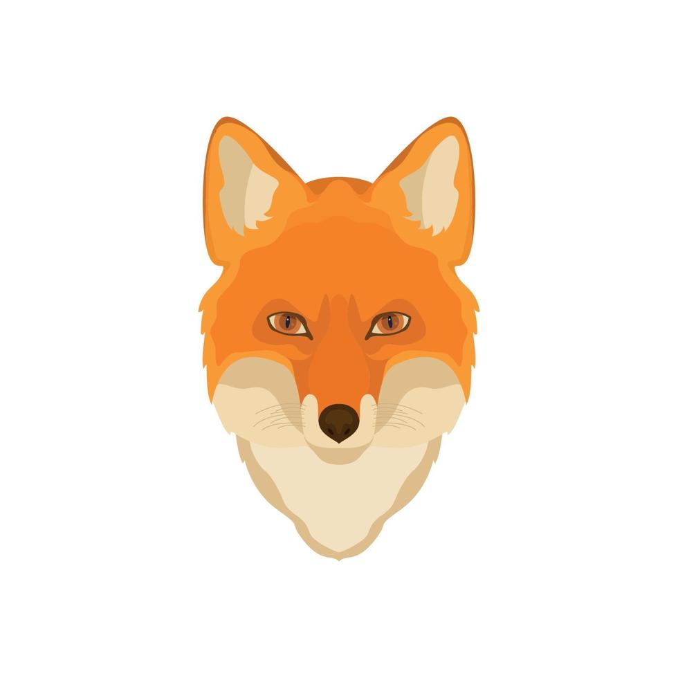 orange Fuchs Kopf. Vektorbild. vektor