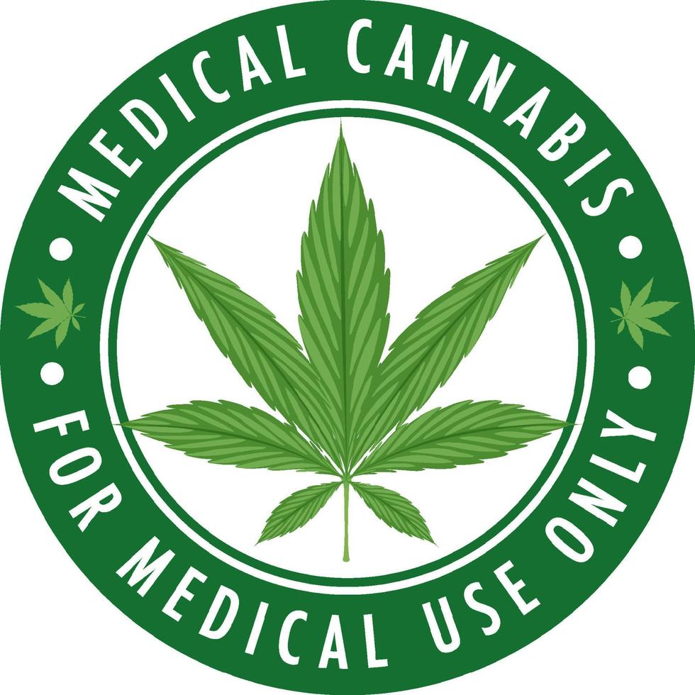 medizinisches Cannabis-Abzeichen-Logo vektor