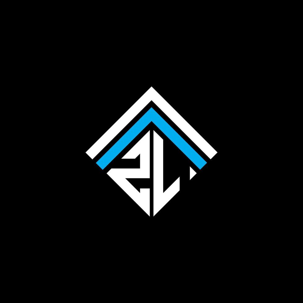 zl letter logotyp kreativ design med vektorgrafik, zl enkel och modern logotyp. vektor
