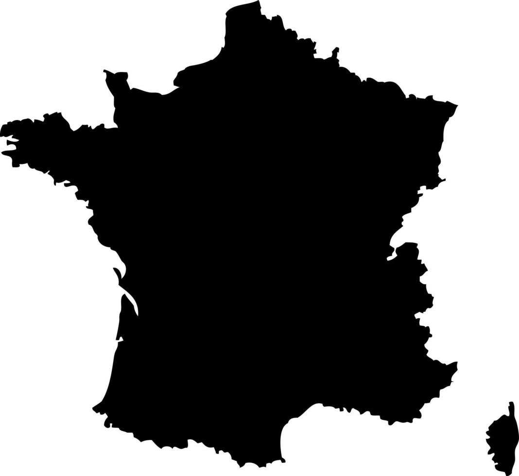 Europa Frankreich Karte Vektor map.hand gezeichnet Minimalismus Stil.