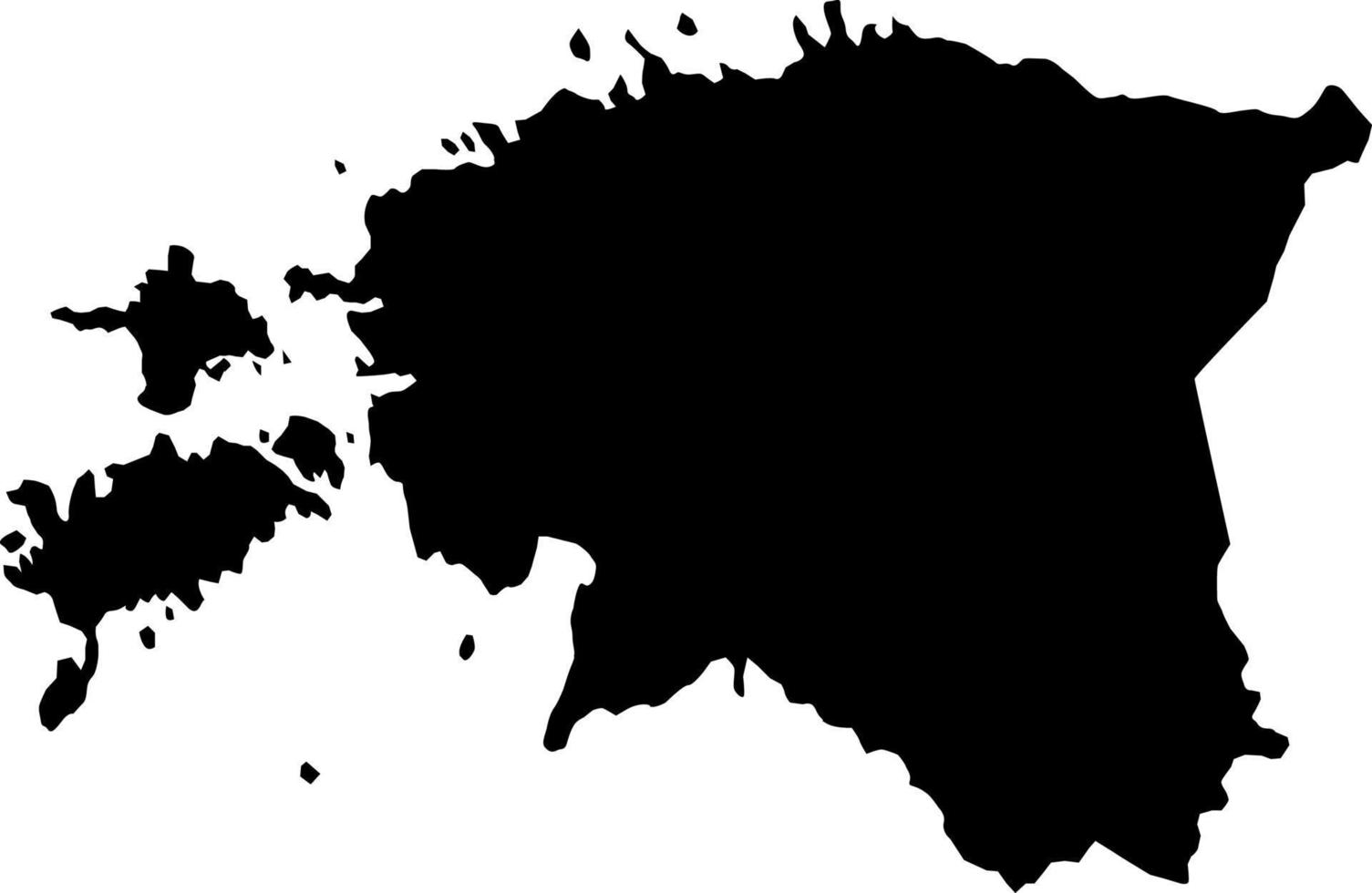 estland Karta vektor map.hand dragen minimalism stil.