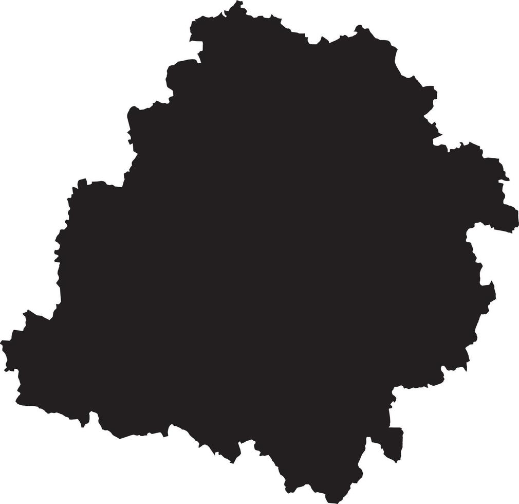 Silhouette von Polen Land Karte, Lodz map.hand gezeichnet Minimalismus Stil. vektor