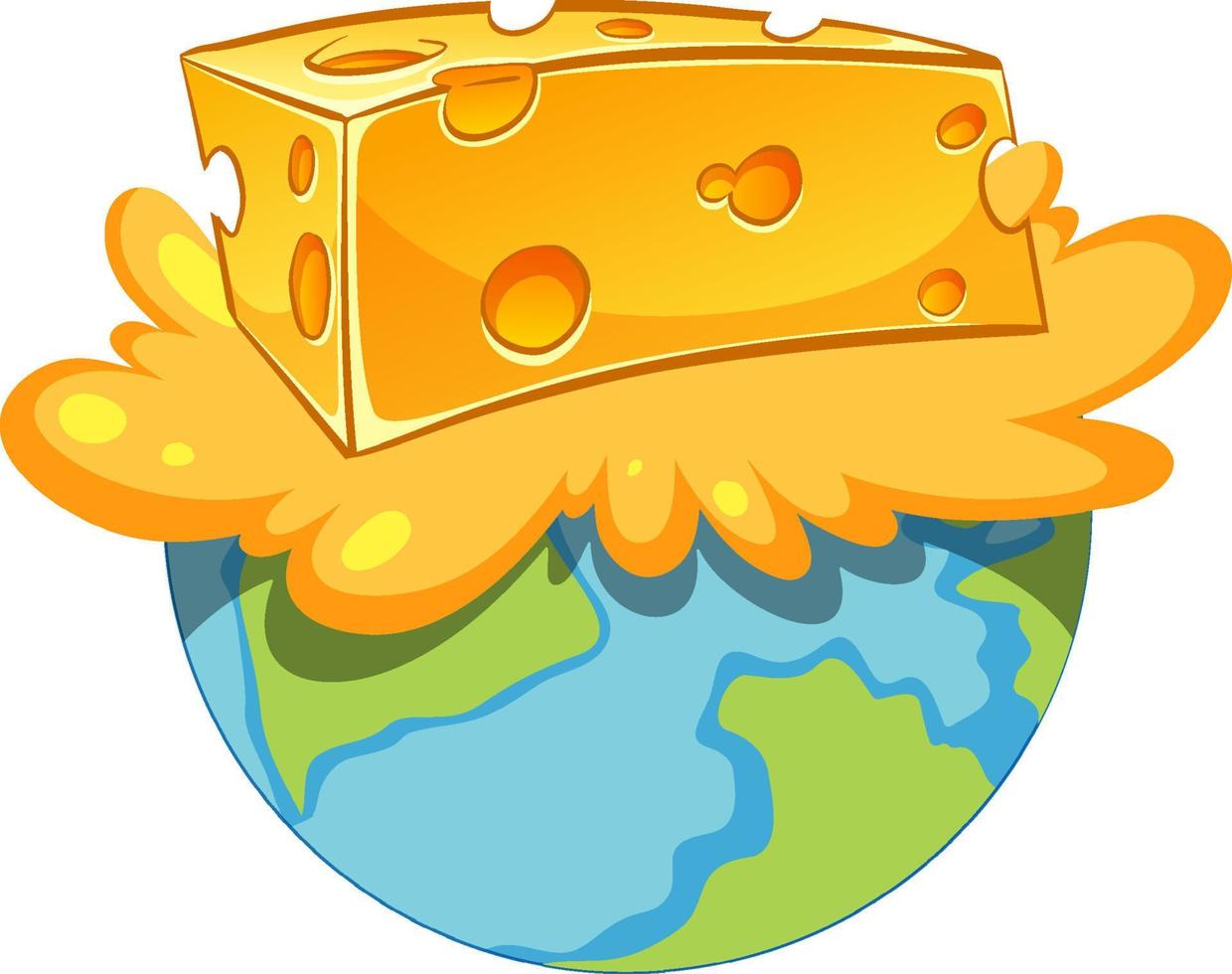 Käse schmelzen mit Erde Symbol vektor