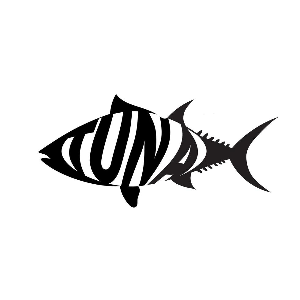Thunfisch Symbol mit Text vektor
