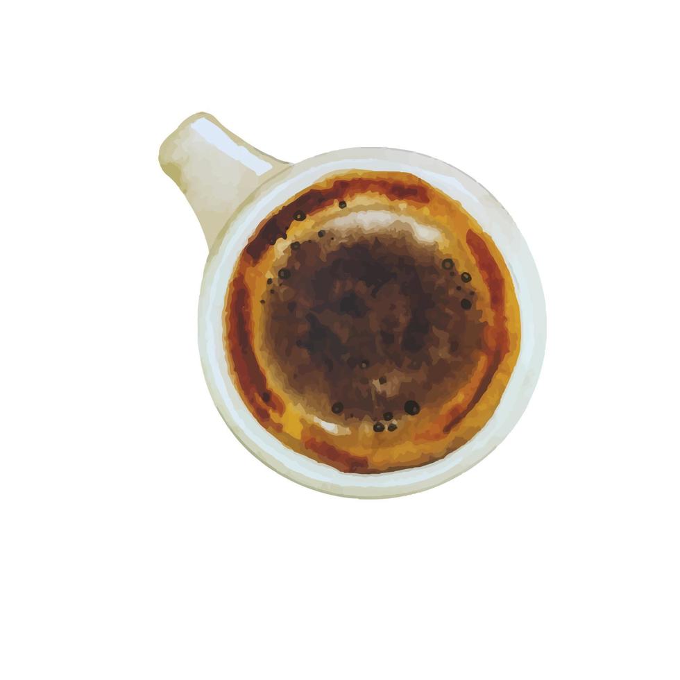 aquarell tasse kaffee, latte, capuccino, espresso vektor