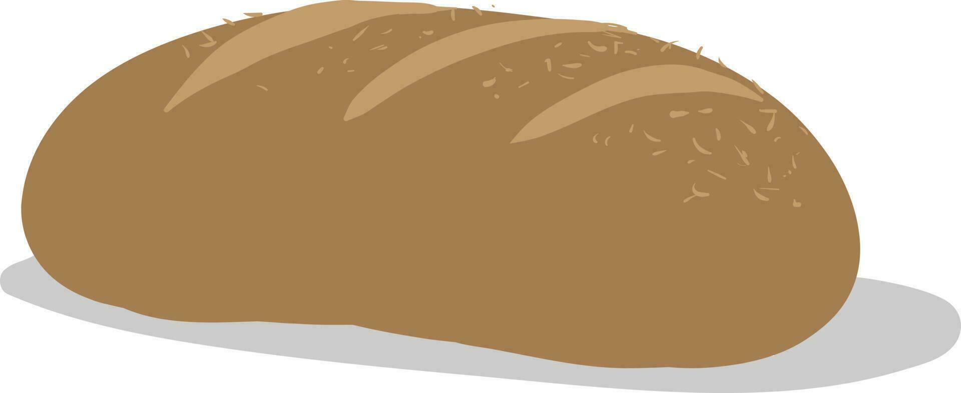 langes Brot, Illustration, Vektor auf weißem Hintergrund.