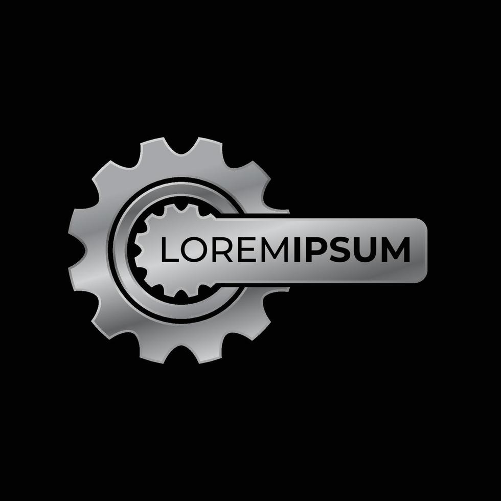 logotyp redskap hjul teknik industriell vektor