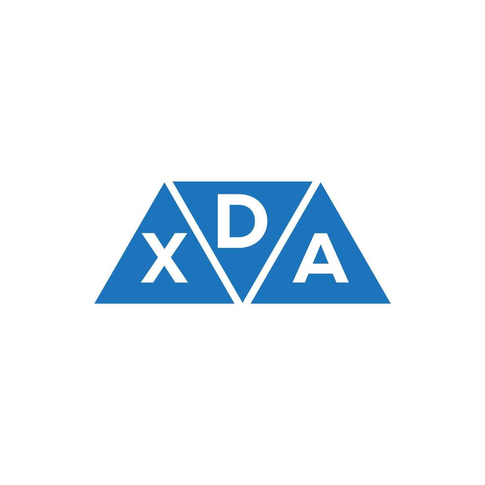 dxa triangel form logotyp design på vit bakgrund. dxa kreativ initialer brev logotyp begrepp. vektor