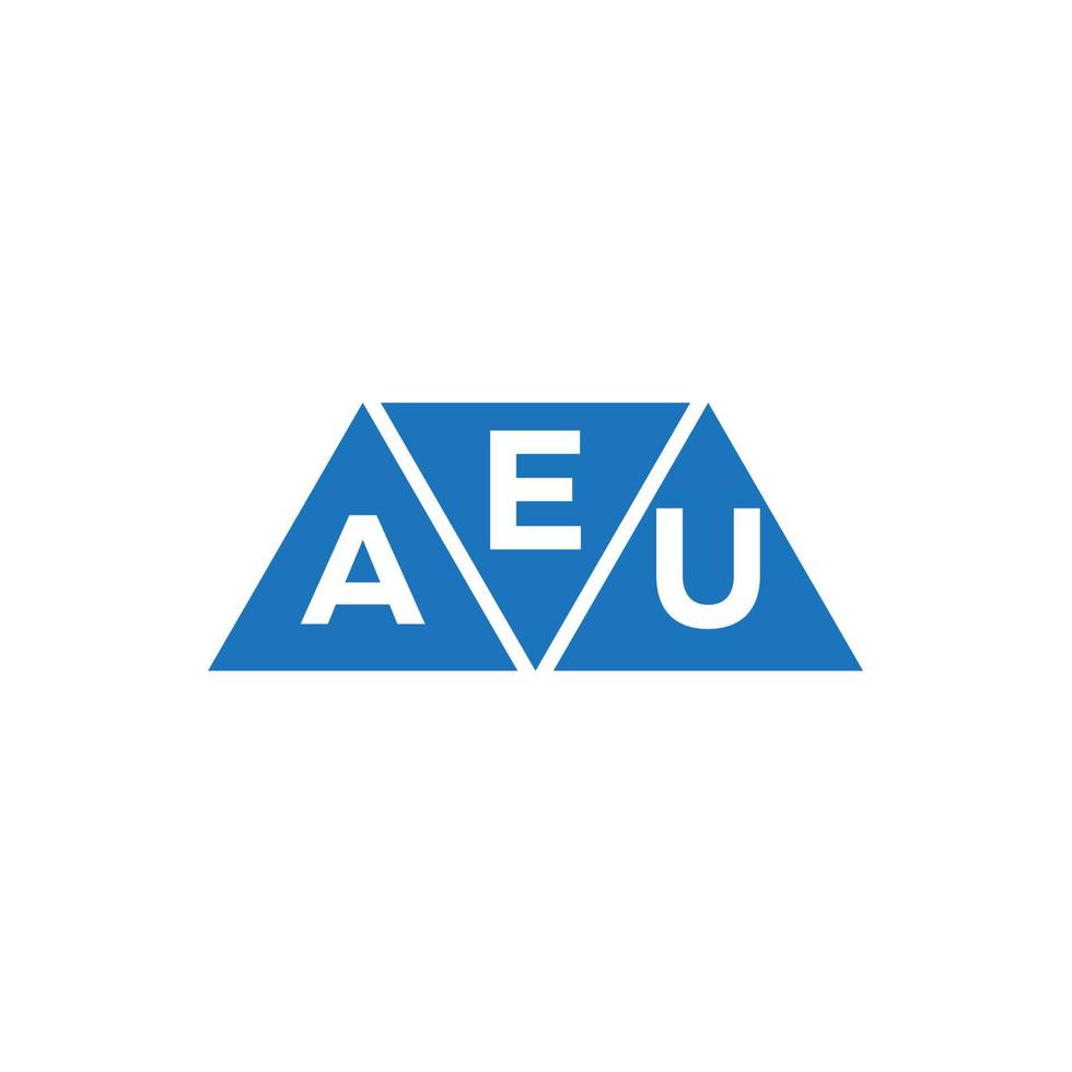 Eau Dreieck gestalten Logo Design auf Weiß Hintergrund. Eau kreativ Initialen Brief Logo Konzept. vektor