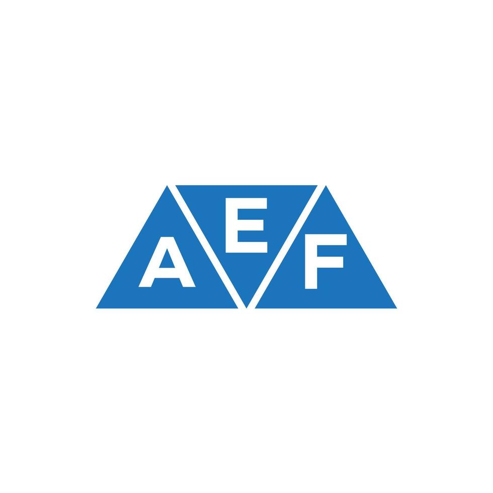 eaf triangel form logotyp design på vit bakgrund. eaf kreativ initialer brev logotyp begrepp. vektor