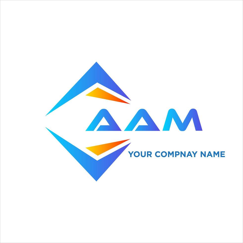 aam abstrakt teknologi logotyp design på vit bakgrund. aam kreativ initialer brev logotyp begrepp. vektor