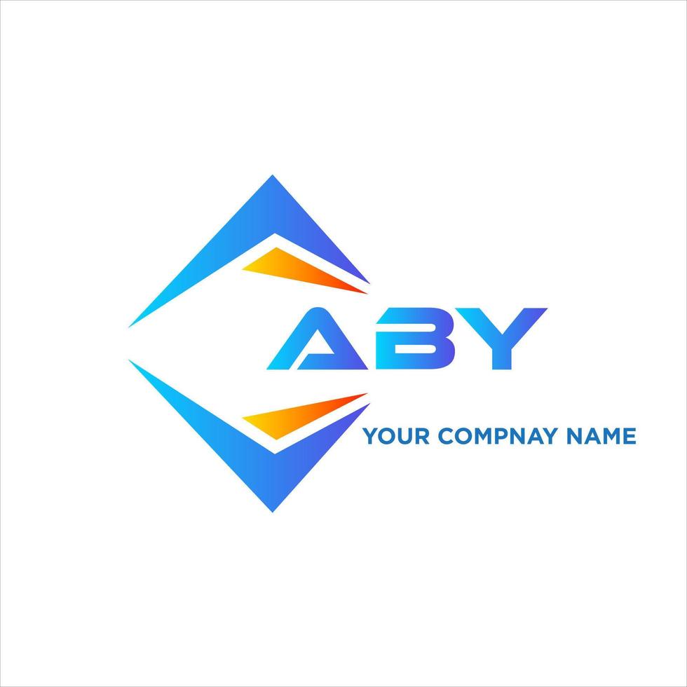 aby abstrakt Technologie Logo Design auf Weiß Hintergrund. aby kreativ Initialen Brief Logo Konzept. vektor