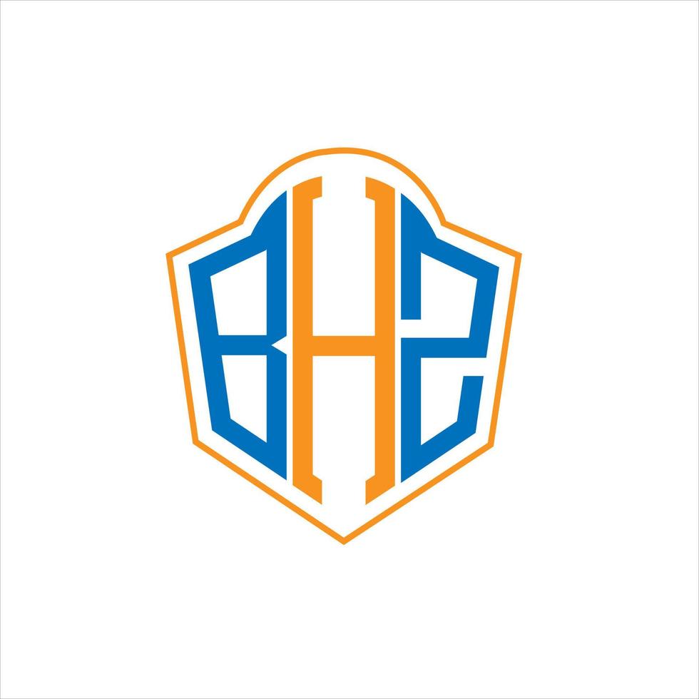 bhz abstrakt monogram skydda logotyp design på vit bakgrund. bhz kreativ initialer brev logotyp. vektor