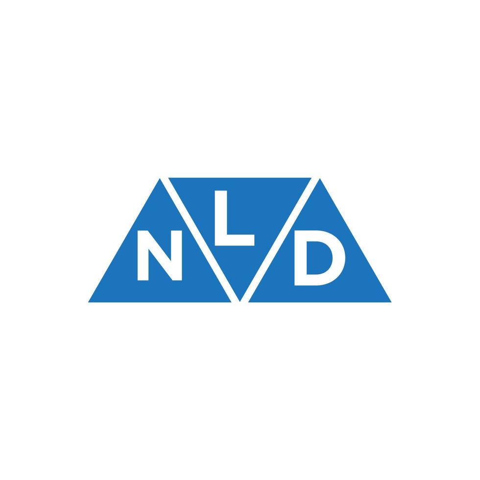 lnd abstrakt Initiale Logo Design auf Weiß Hintergrund. lnd kreativ Initialen Brief Logo Konzept. vektor