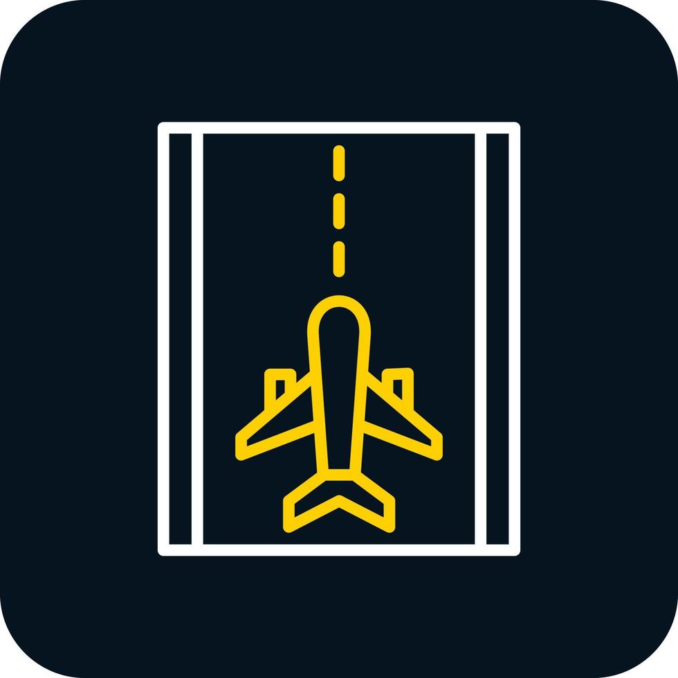 Landebahn-Vektor-Icon-Design vektor