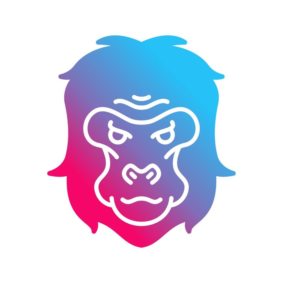 Gorilla-Vektor-Symbol vektor