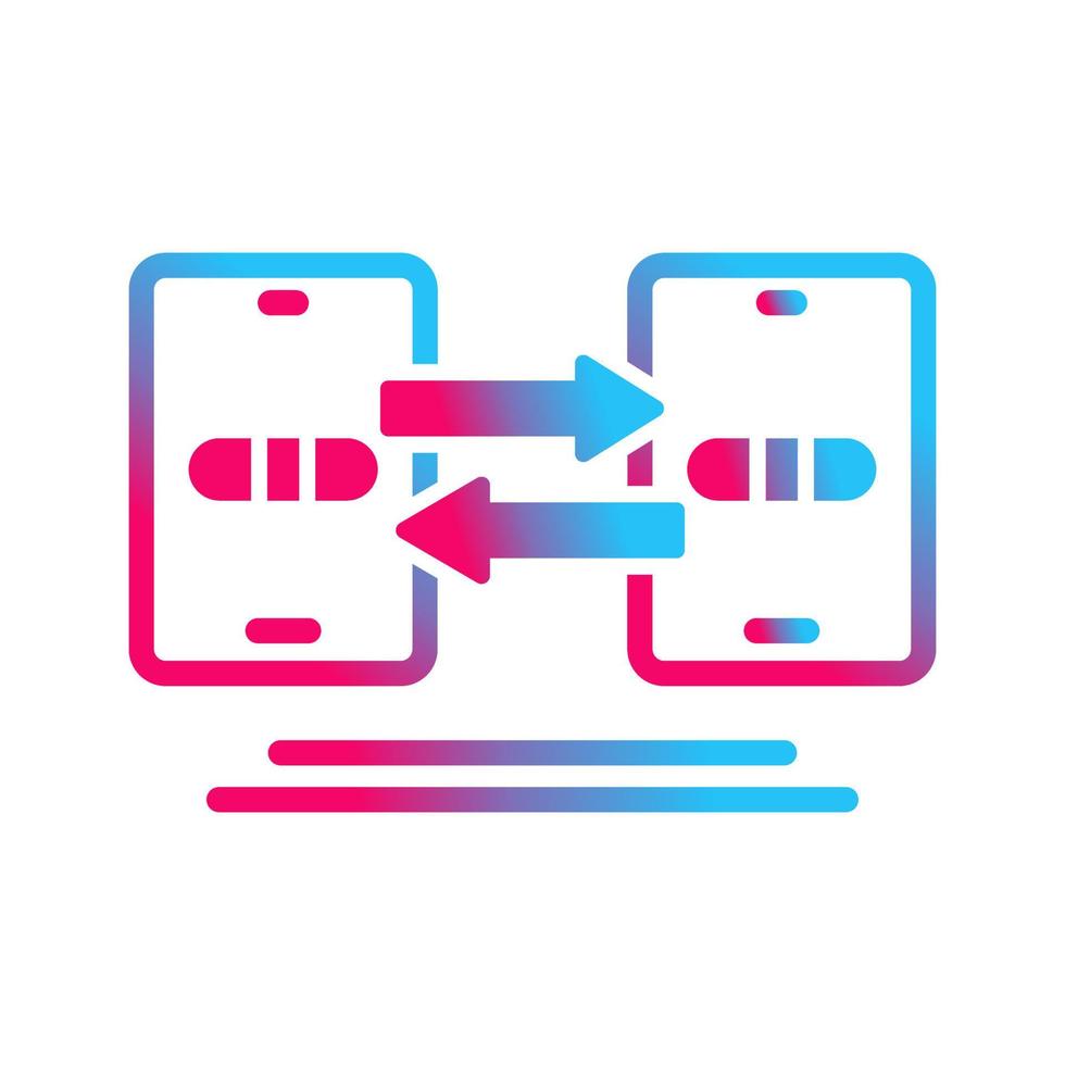 Vektorsymbol für die Datensynchronisierung vektor