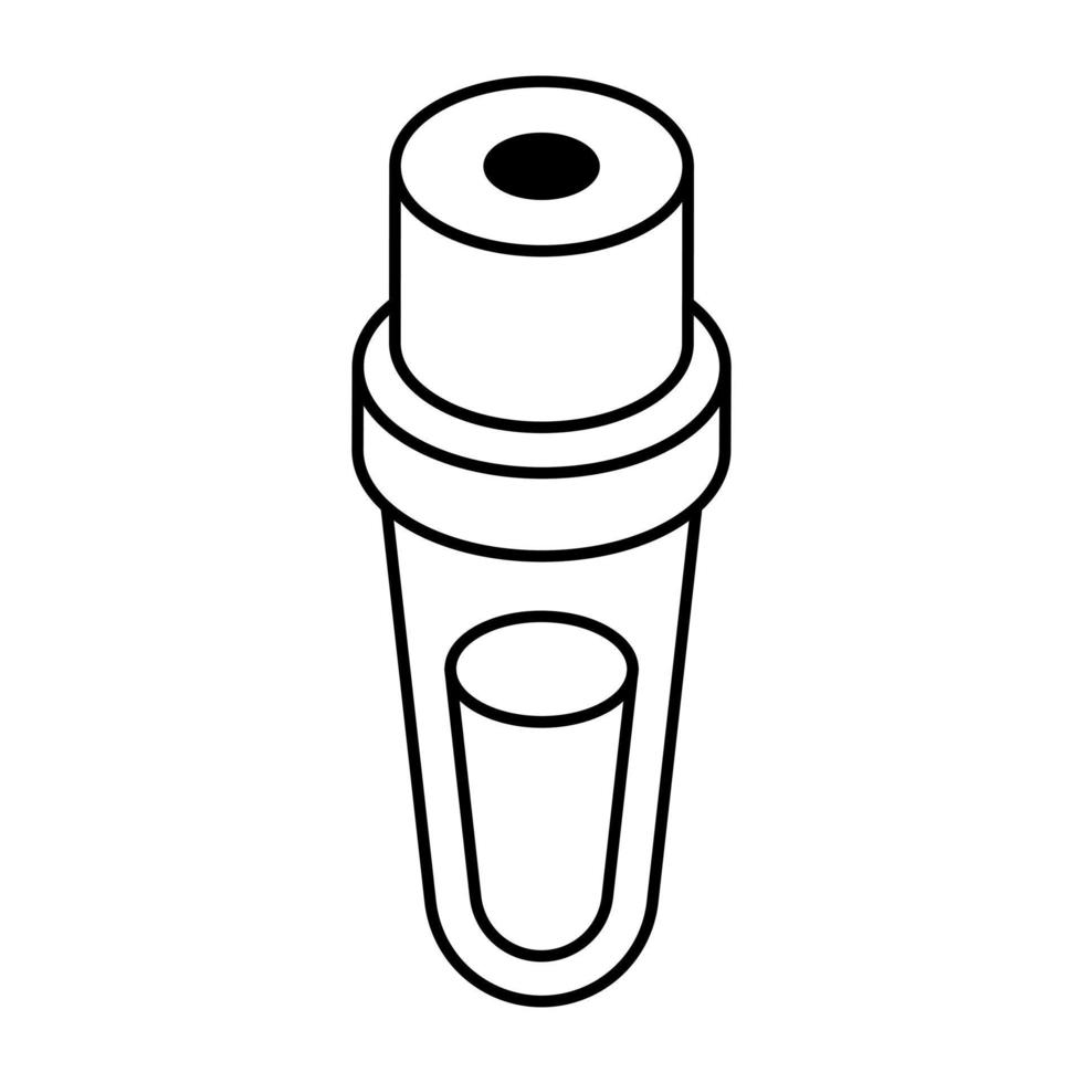 ein editierbares Design-Icon von Probenröhrchen, Laborgeräten vektor