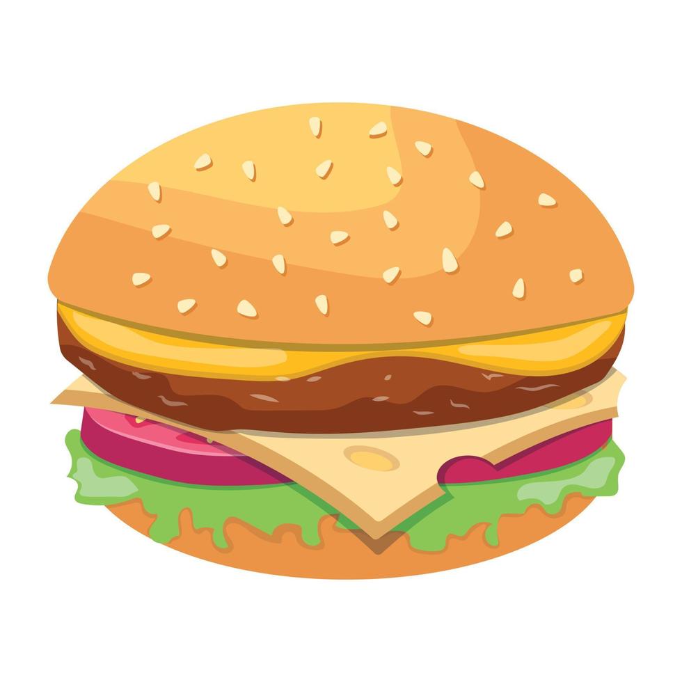 trendig bulle burger vektor