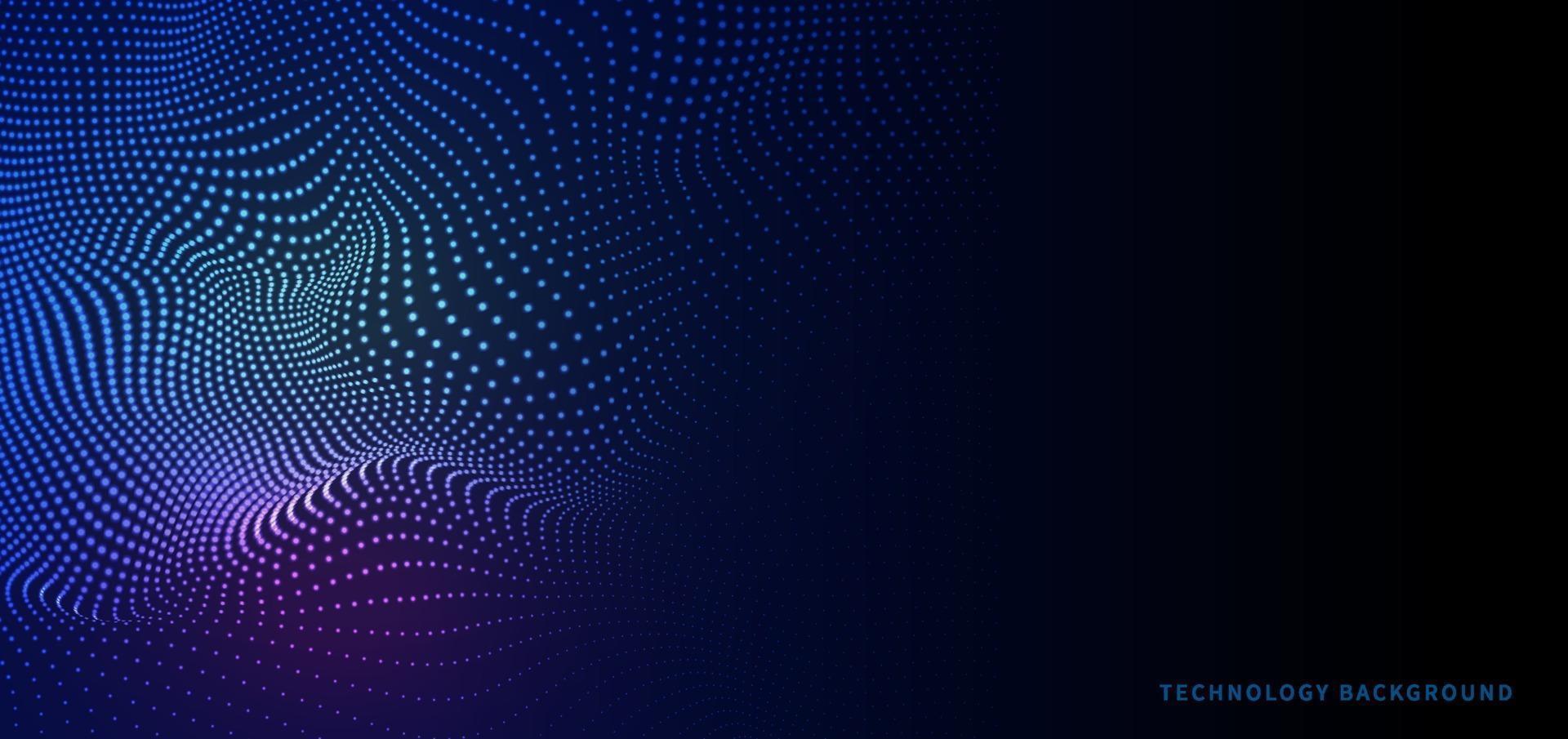 abstrakt futuristiska partikellinjer mesh på blå bakgrund med ljuseffekt. teknik koncept. vektor