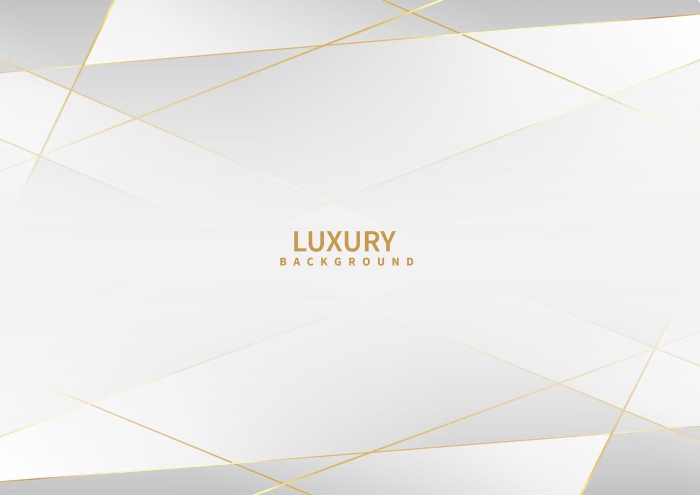 abstrakter weißer Hintergrund mit Luxus der goldenen Linie. vektor