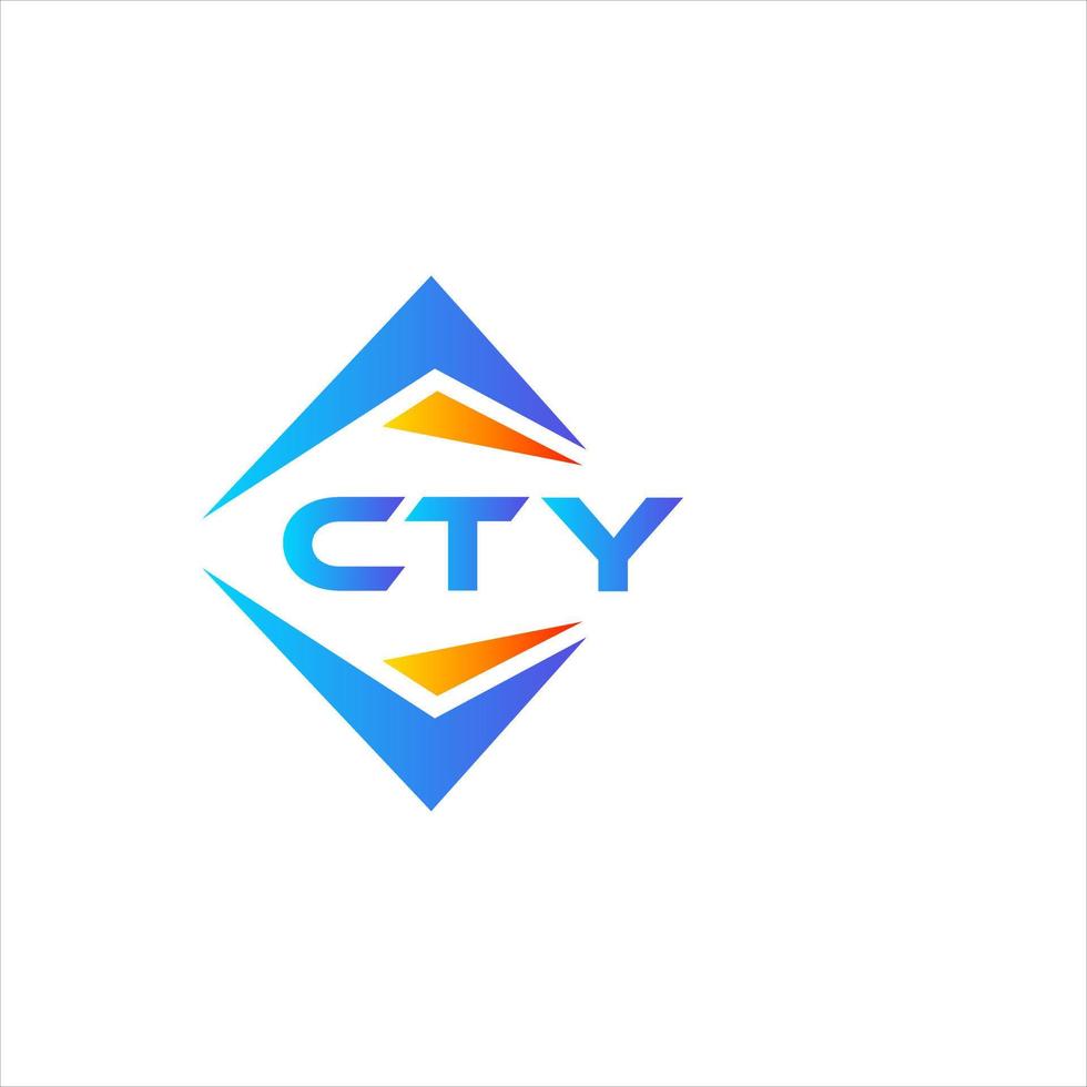cty abstrakt Technologie Logo Design auf Weiß Hintergrund. cty kreativ Initialen Brief Logo Konzept. vektor