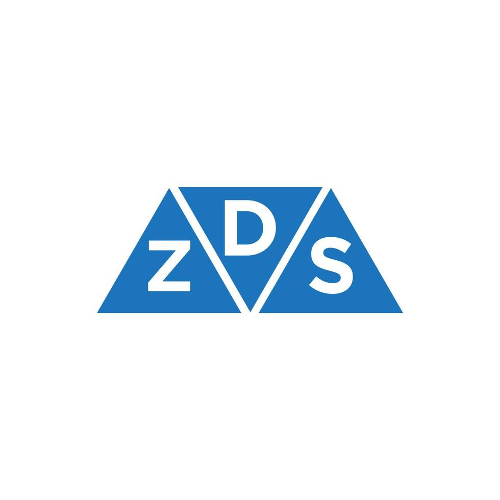 dzs triangel form logotyp design på vit bakgrund. dzs kreativ initialer brev logotyp begrepp. vektor