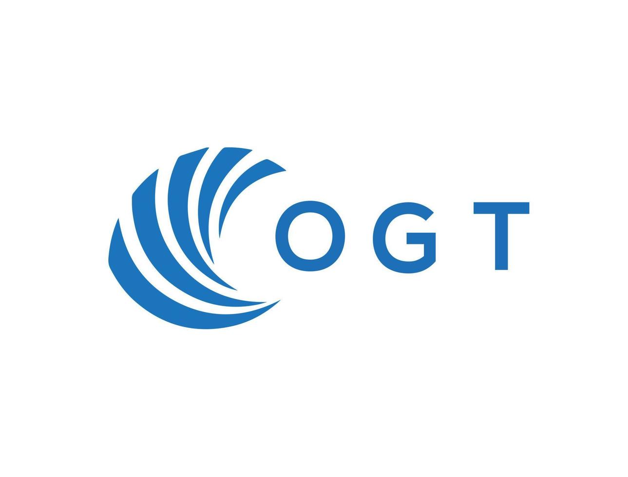 ogt brev logotyp design på vit bakgrund. ogt kreativ cirkel brev logotyp begrepp. ogt brev design. vektor