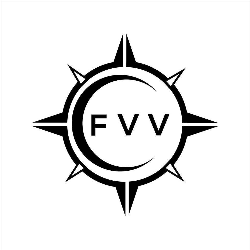 fvv abstrakt teknologi cirkel miljö logotyp design på vit bakgrund. fvv kreativ initialer brev logotyp. vektor