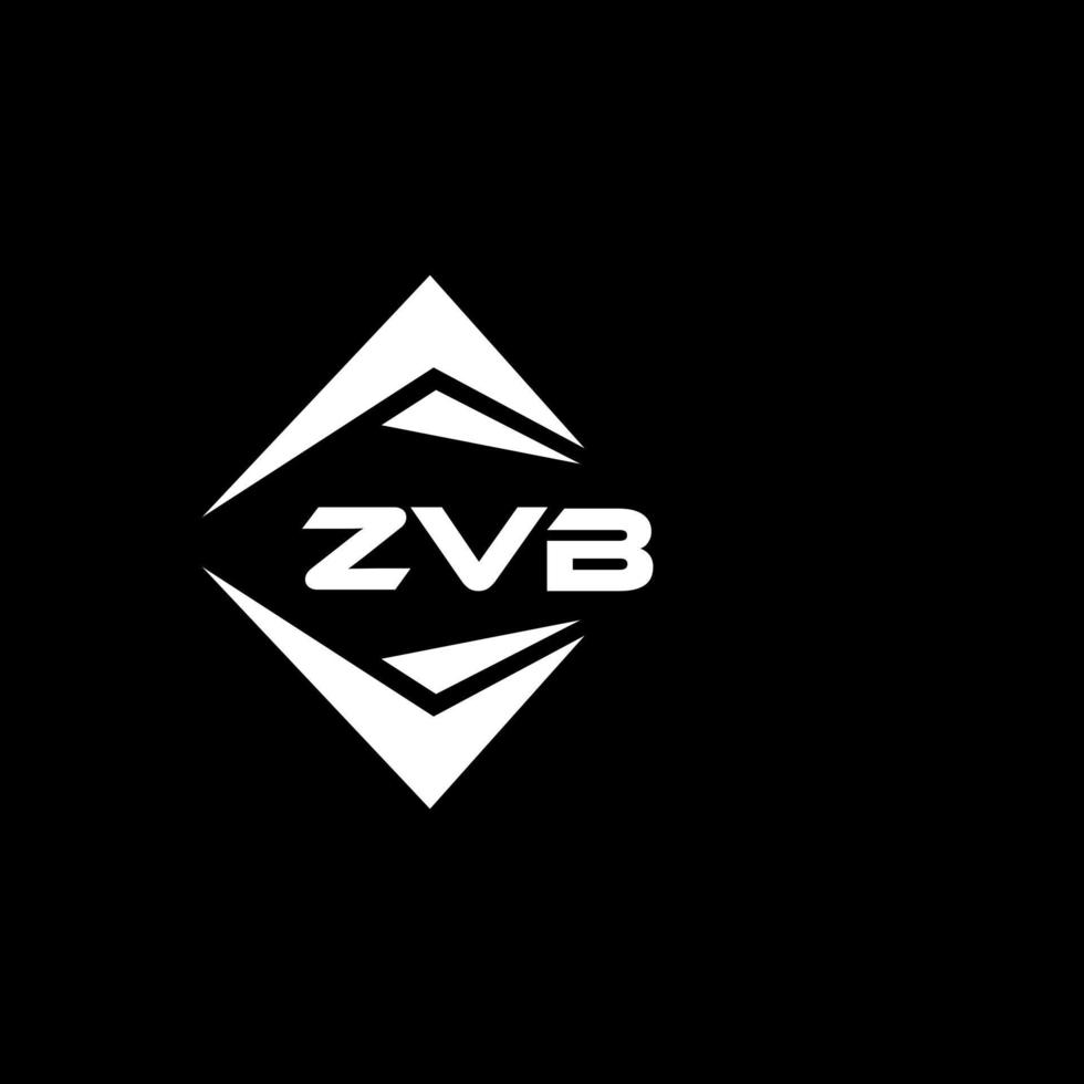 zvb abstrakt Technologie Logo Design auf schwarz Hintergrund. zvb kreativ Initialen Brief Logo Konzept. vektor