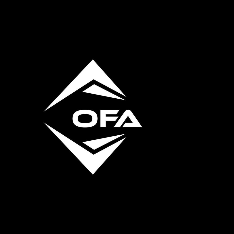 ofa abstrakt teknologi logotyp design på svart bakgrund. ofa kreativ initialer brev logotyp begrepp. vektor