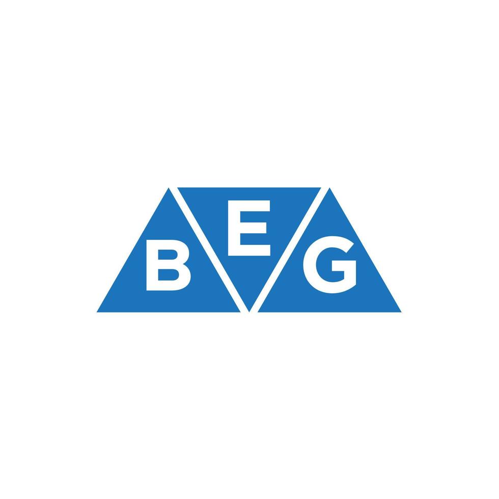 ebg triangel form logotyp design på vit bakgrund. ebg kreativ initialer brev logotyp begrepp. vektor